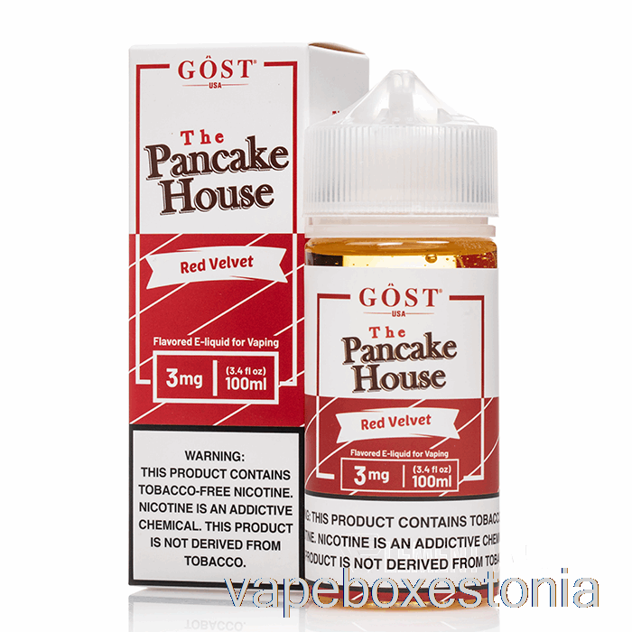 Vape Box Estonia Red Velvet - Pannkoogimaja - Gost Aur - 100ml 6mg